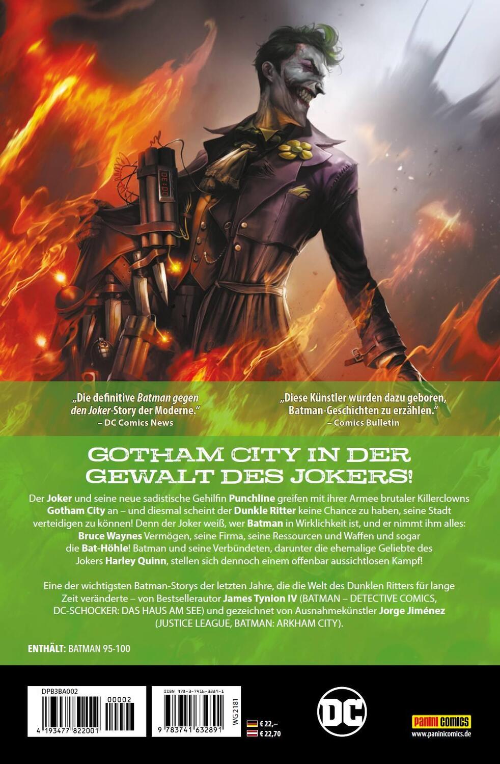 Rückseite: 9783741632891 | Batman | Bd. 2 (3. Serie): Joker War | James Tynion IV (u. a.) | Buch