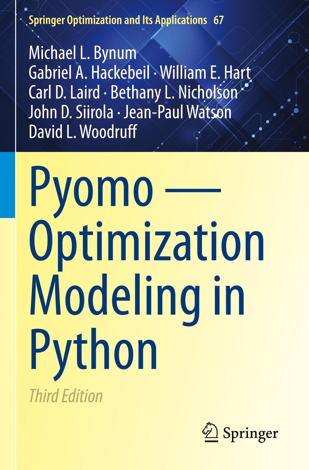 Cover: 9783030689308 | Pyomo ¿ Optimization Modeling in Python | Michael L. Bynum (u. a.)