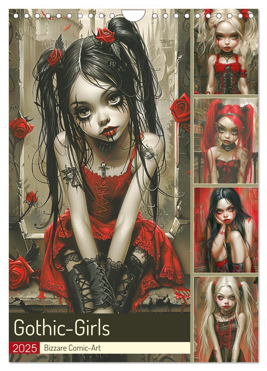 Cover: 9783457126738 | Gothic-Girls. Bizzare Comic-Art (Wandkalender 2025 DIN A4 hoch),...