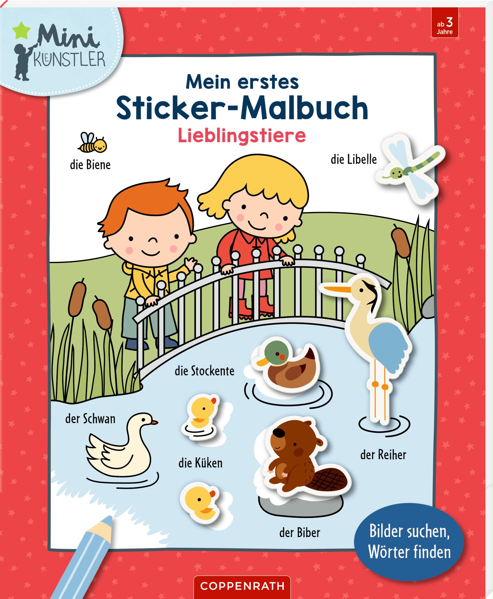 Cover: 9783649647560 | Mein erstes Sticker-Malbuch: Lieblingstiere | Deborah Van De Leijgraaf