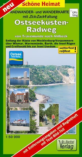 Cover: 9783895912474 | Ostseeküsten-Radweg von Travemünde nach Ahlbeck 1:50 000 Radwander-...