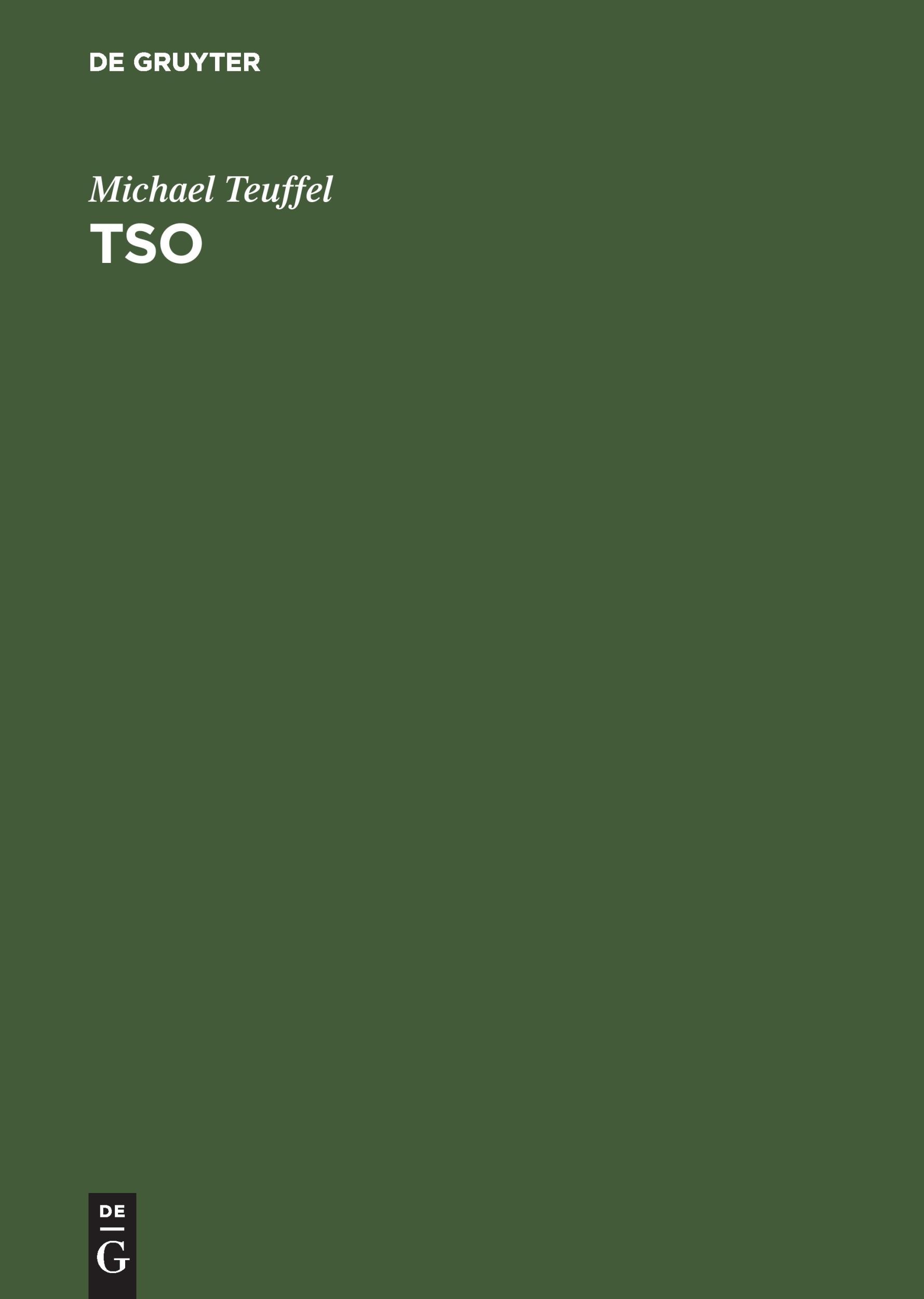 Cover: 9783486255607 | TSO | Michael Teuffel | Buch | 575 S. | Deutsch | 2001