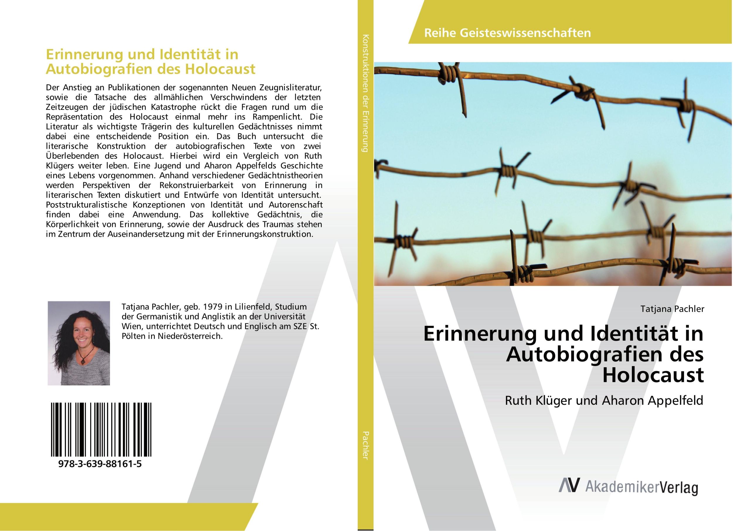 Cover: 9783639881615 | Erinnerung und Identität in Autobiografien des Holocaust | Pachler