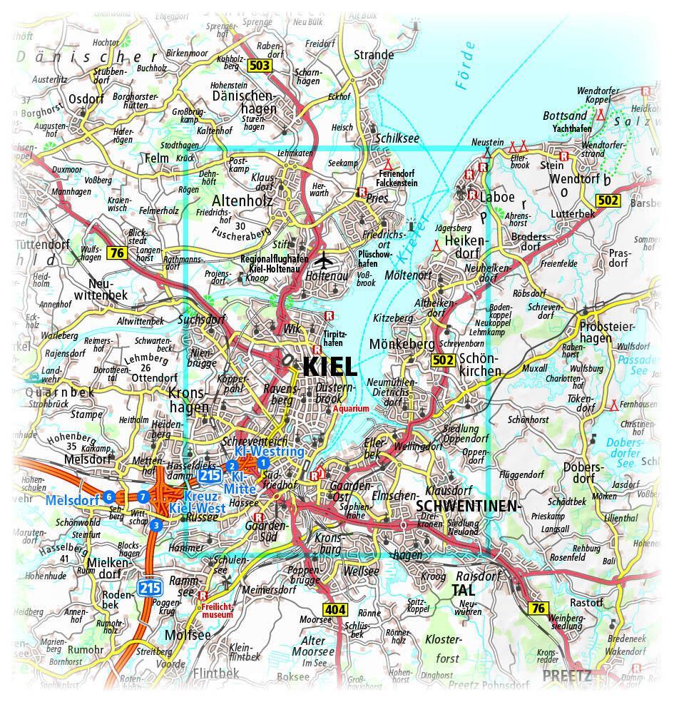 Bild: 9783961322510 | Kiel. Stadtplan 1:16 000 | (Land-)Karte | Stadtplan (PUBLICPRESS)