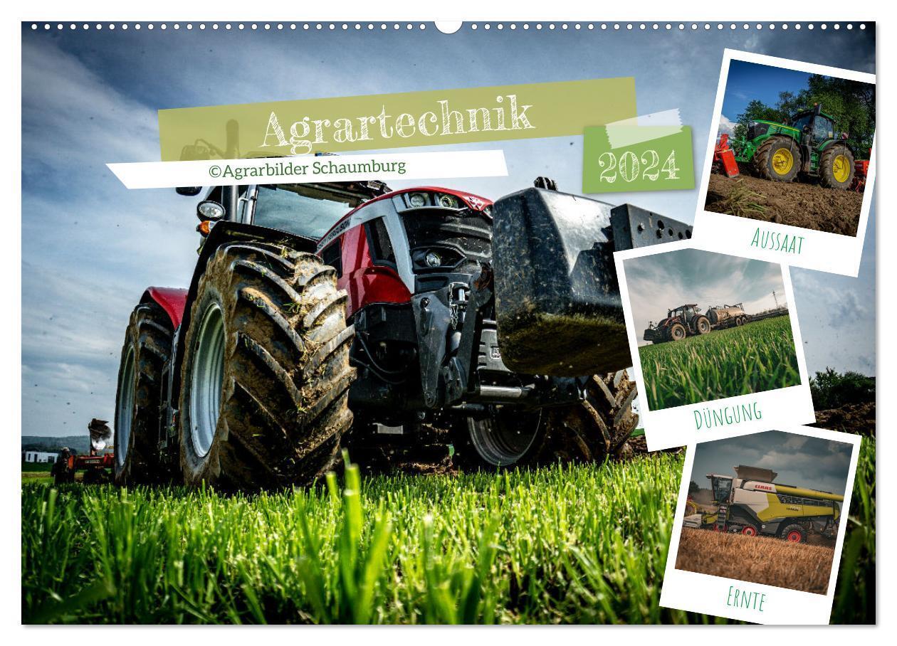 Cover: 9783383714764 | Agrartechnik (Wandkalender 2024 DIN A2 quer), CALVENDO Monatskalender