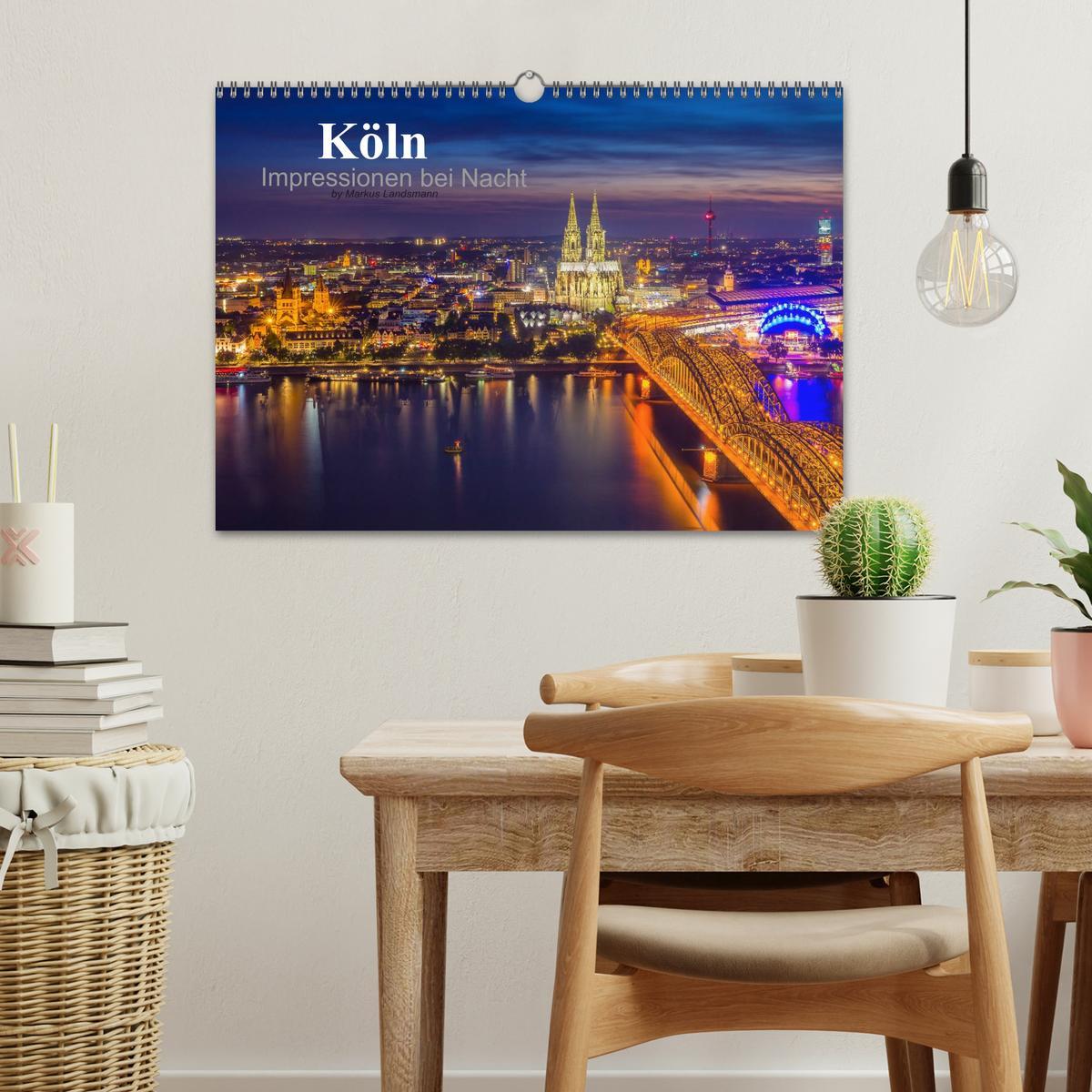 Bild: 9783435576876 | Köln Impressionen bei Nacht (Wandkalender 2025 DIN A3 quer),...