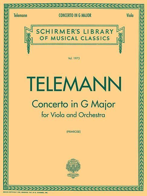 Cover: 73999813814 | Concerto in G | Schirmer Library of Classics Volume 1973 | Primrose