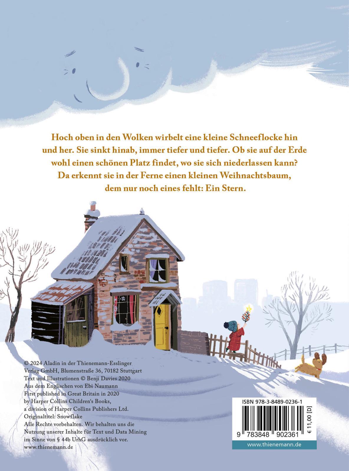 Rückseite: 9783848902361 | Kleine Schneeflocke | Süßes Pappbilderbuch zu Weihnachten | Davies