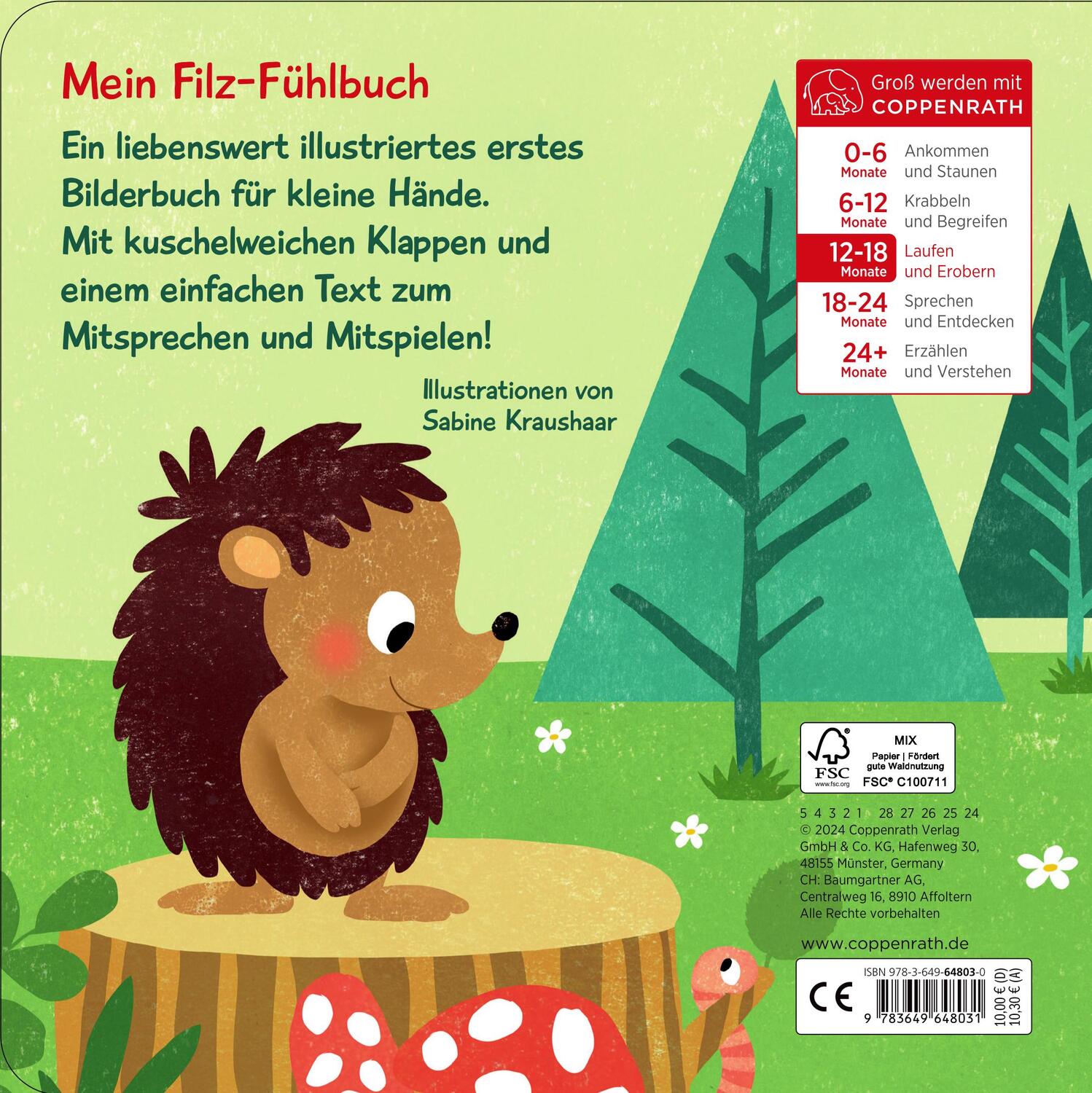 Rückseite: 9783649648031 | Wo ist Mama, kleiner Igel? | Sabine Kraushaar | Buch | 12 S. | Deutsch