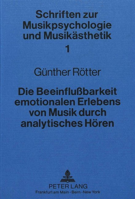 Cover: 9783820491722 | Die Beeinflussbarkeit emotionalen Erlebens von Musik durch...