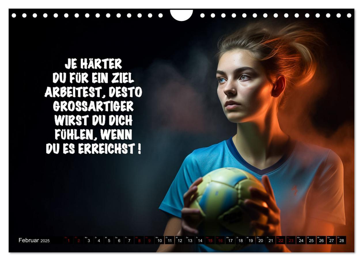 Bild: 9783383866807 | Motivation und Handball (Wandkalender 2025 DIN A4 quer), CALVENDO...