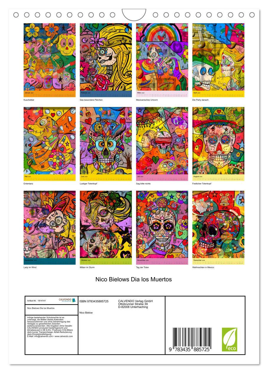 Bild: 9783435885725 | Nico Bielows Dia los Muertos (Wandkalender 2025 DIN A4 hoch),...