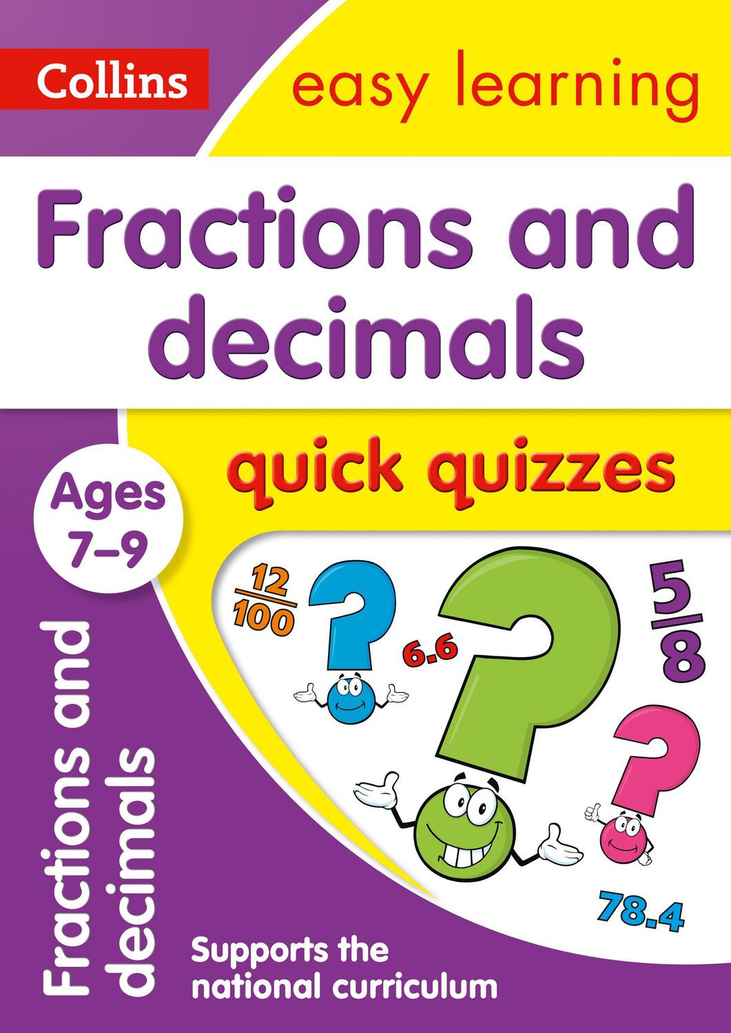 Cover: 9780008212605 | Fractions &amp; Decimals Quick Quizzes Ages 7-9 | Ideal for Home Learning