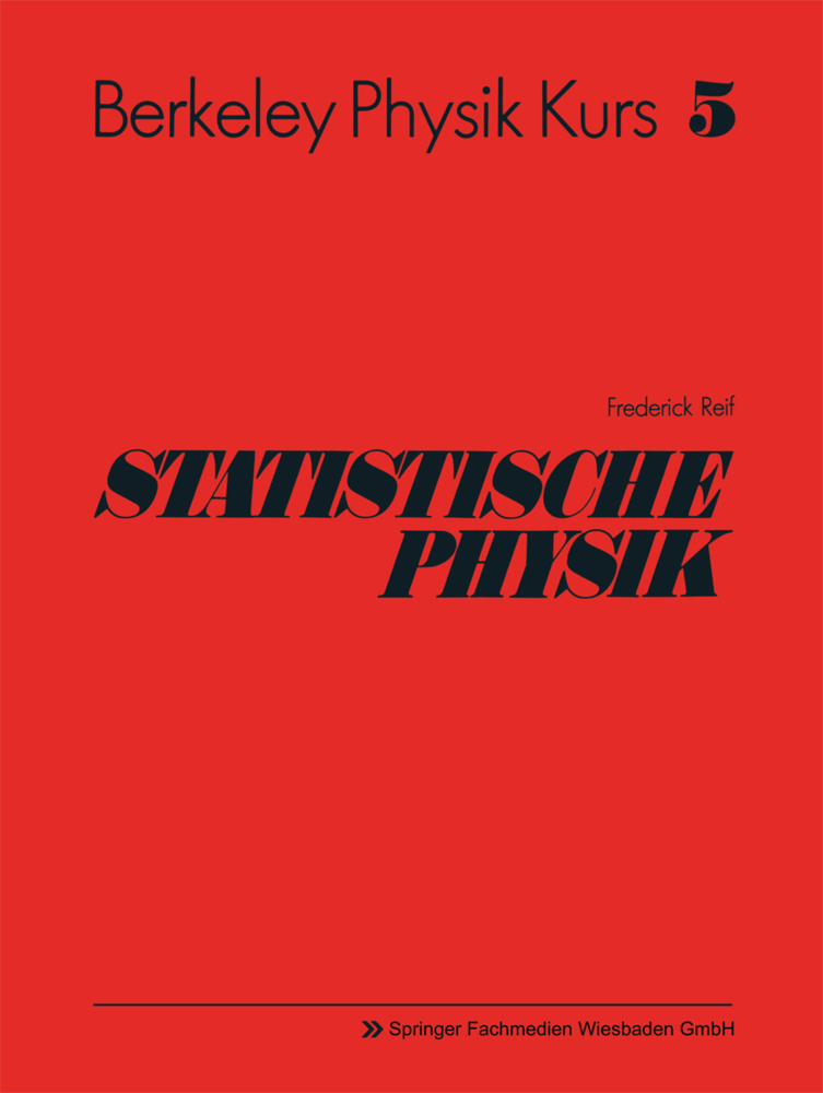 Cover: 9783528083557 | Statistische Physik | Frederick Reif | Taschenbuch | xv | Deutsch