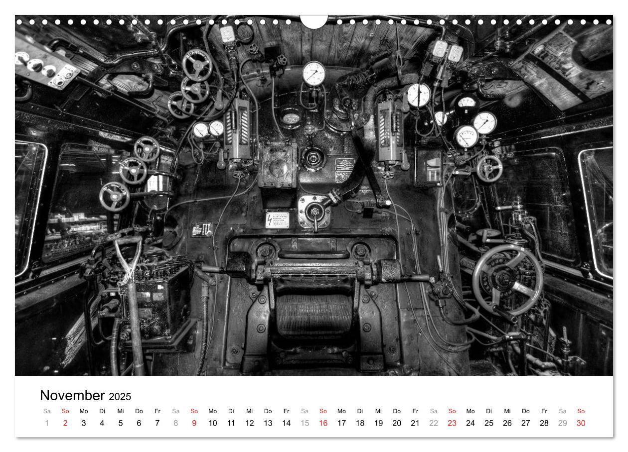 Bild: 9783435375288 | Unter Dampf - Eisenbahnromantik in schwarz-weiß (Wandkalender 2025...