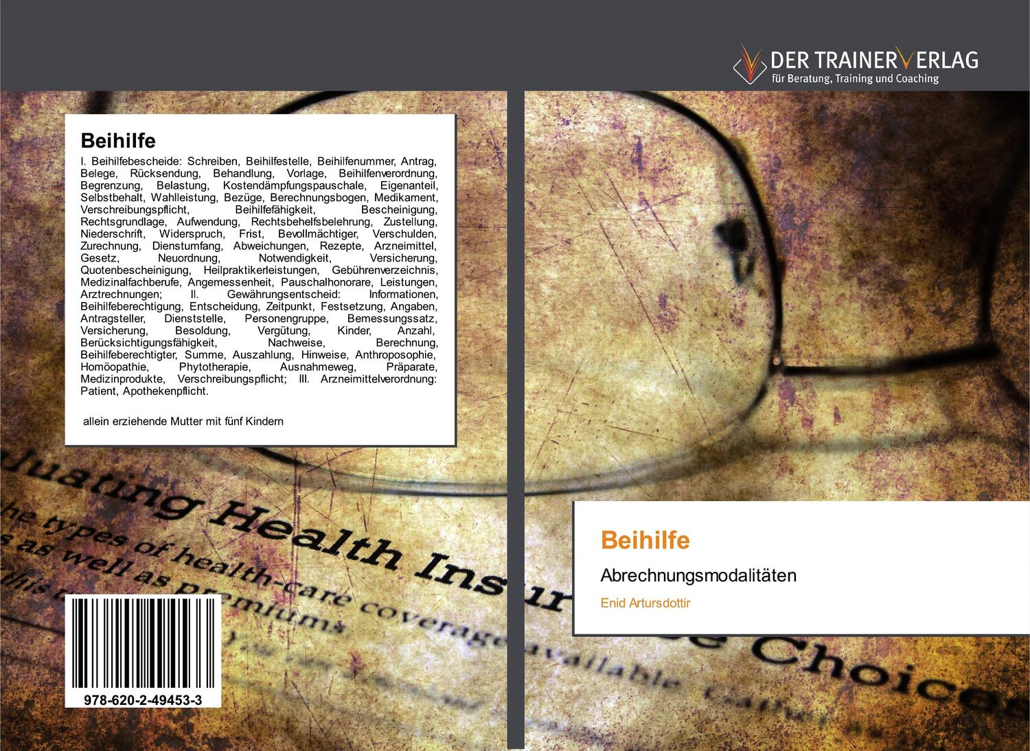 Cover: 9786202494533 | Beihilfe | Abrechnungsmodalitäten | Enid Artursdottir | Taschenbuch
