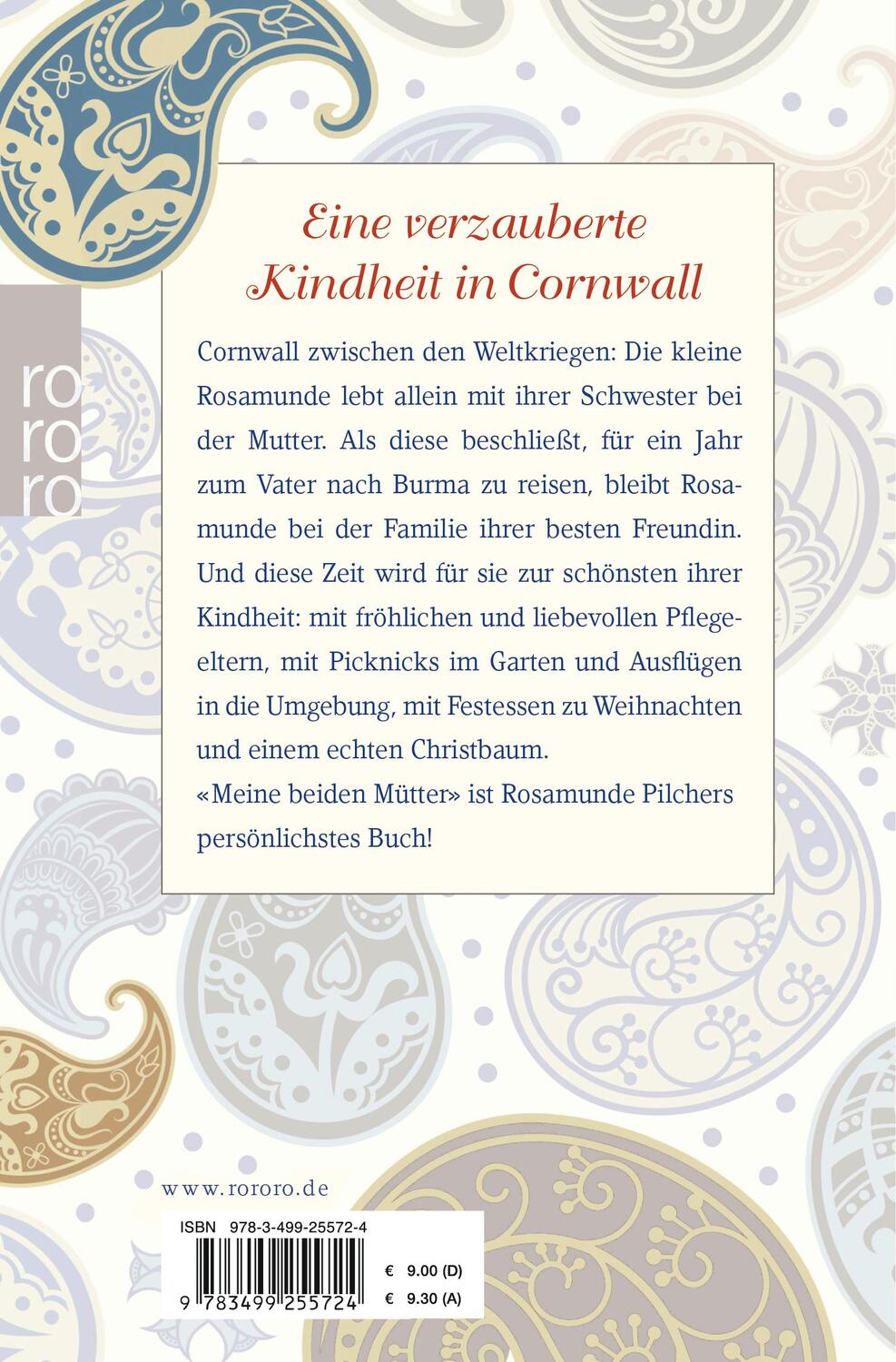 Rückseite: 9783499255724 | Meine beiden Mütter | Rosamunde Pilcher | Taschenbuch | Deutsch | 2012