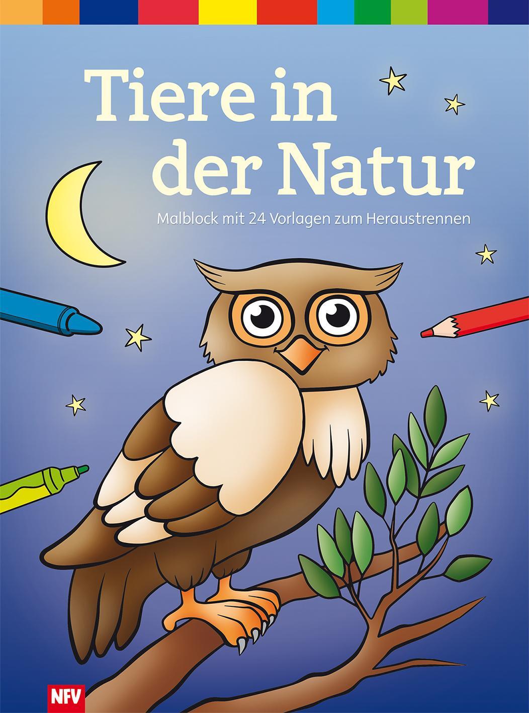 Cover: 9783849410261 | Tiere in der Natur | Malblock mit 24 Vorlagen zum Heraustrennen | Buch