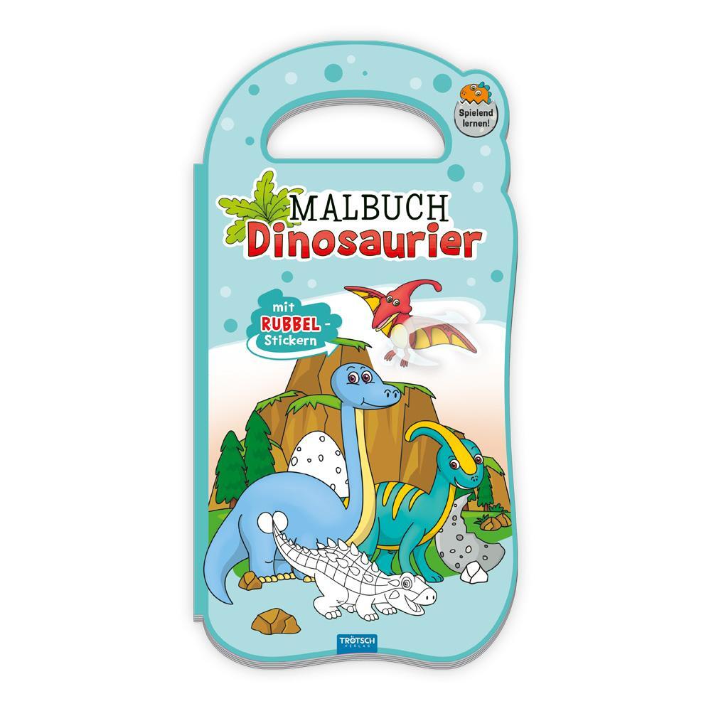 Cover: 9783965528123 | Trötsch Malbuch mit Rubbelstickern Dinosaurier | Trötsch Verlag | Buch