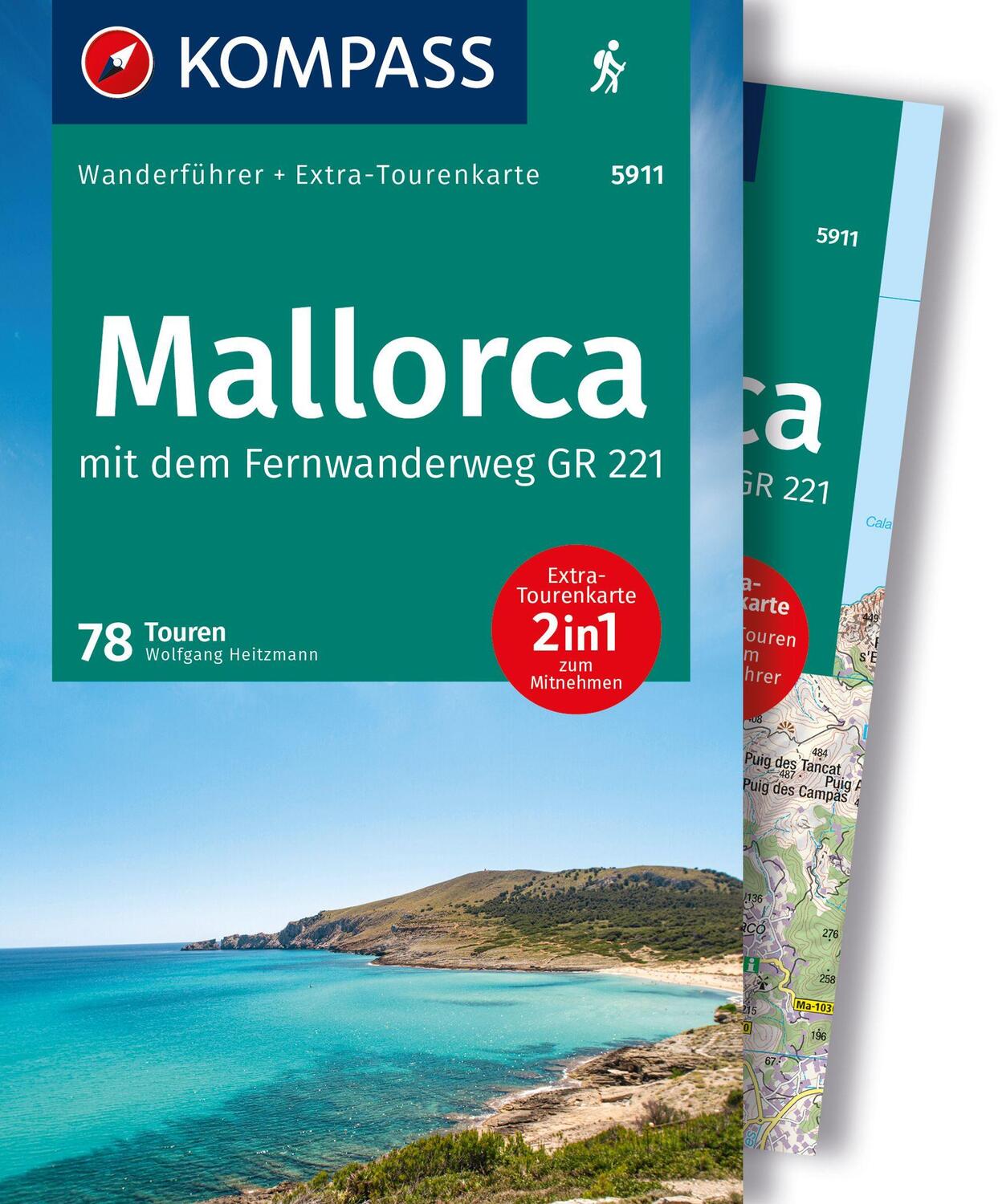 Cover: 9783991540618 | KOMPASS Wanderführer Mallorca, 78 Touren | Wolfgang Heitzmann | Buch