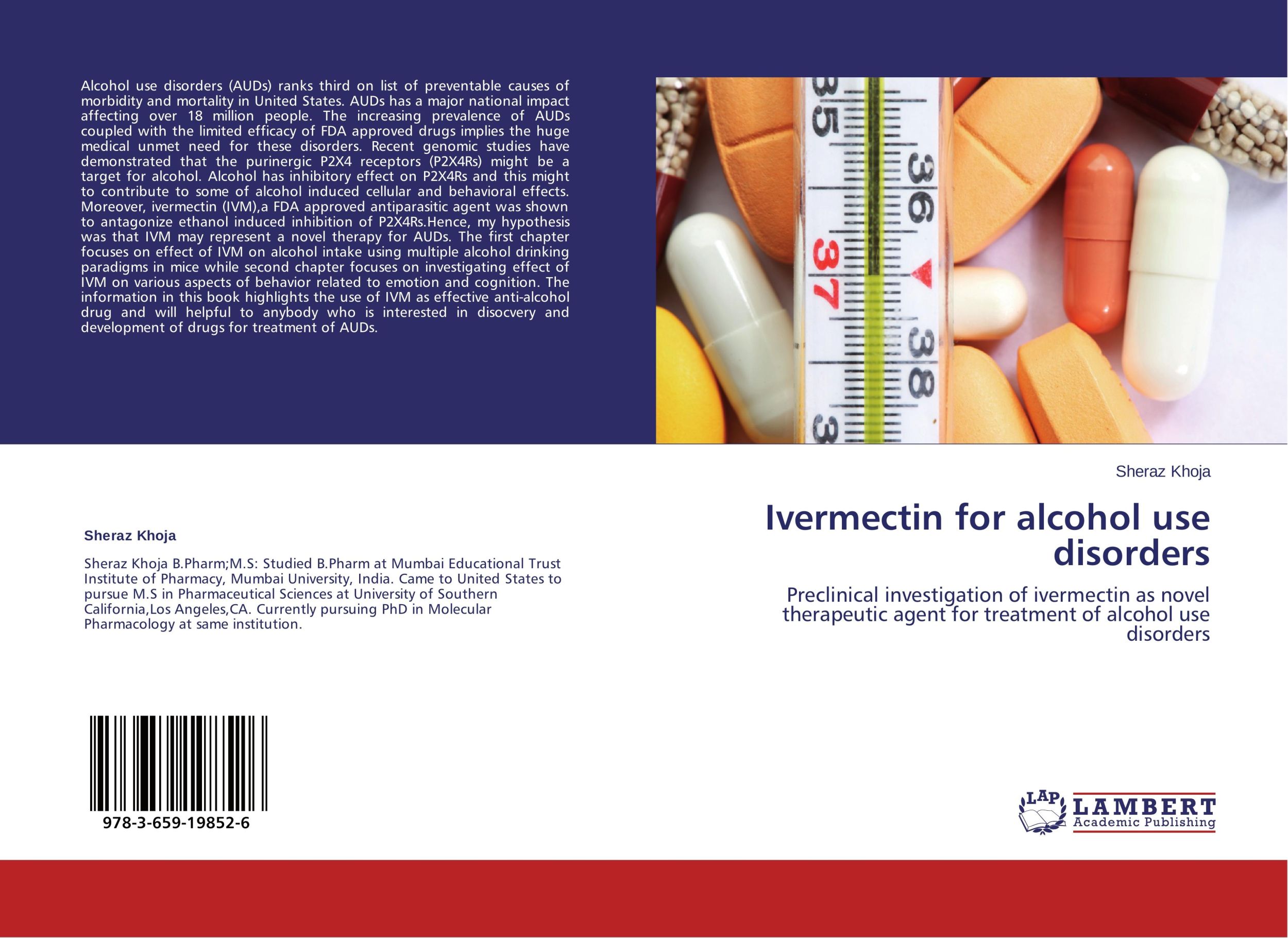 Cover: 9783659198526 | Ivermectin for alcohol use disorders | Sheraz Khoja | Taschenbuch