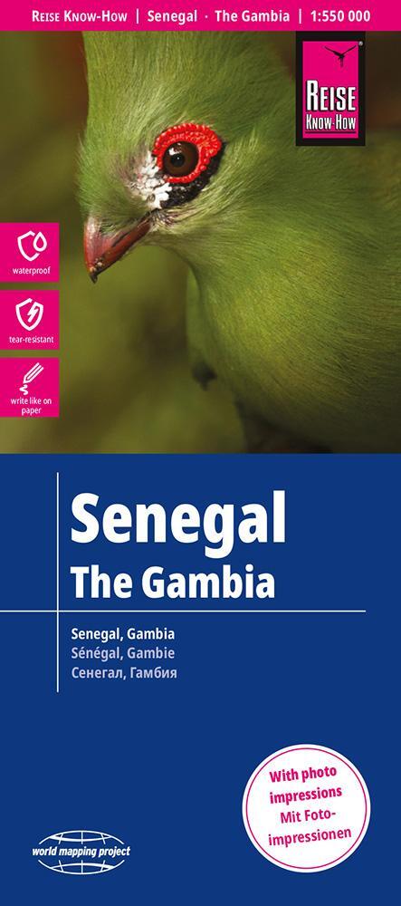 Cover: 9783831773657 | Reise Know-How Landkarte Senegal, Gambia 1 : 550 000 | (Land-)Karte