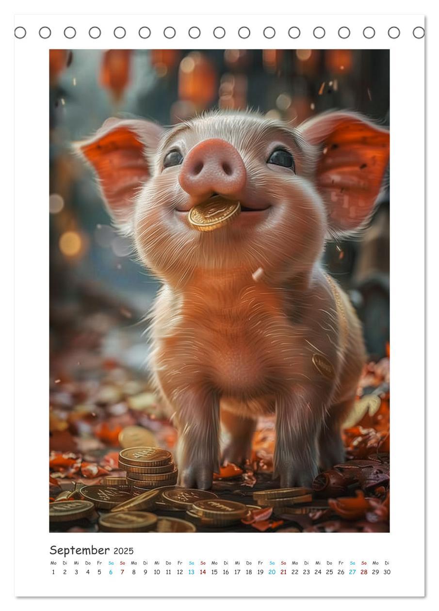 Bild: 9783457160558 | Schwein gehabt (Tischkalender 2025 DIN A5 hoch), CALVENDO...