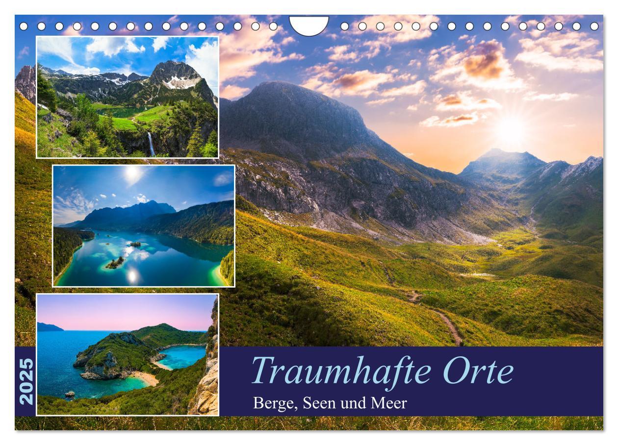 Cover: 9783383922220 | Traumhafte Orte - Berge, Seen und Meer (Wandkalender 2025 DIN A4...