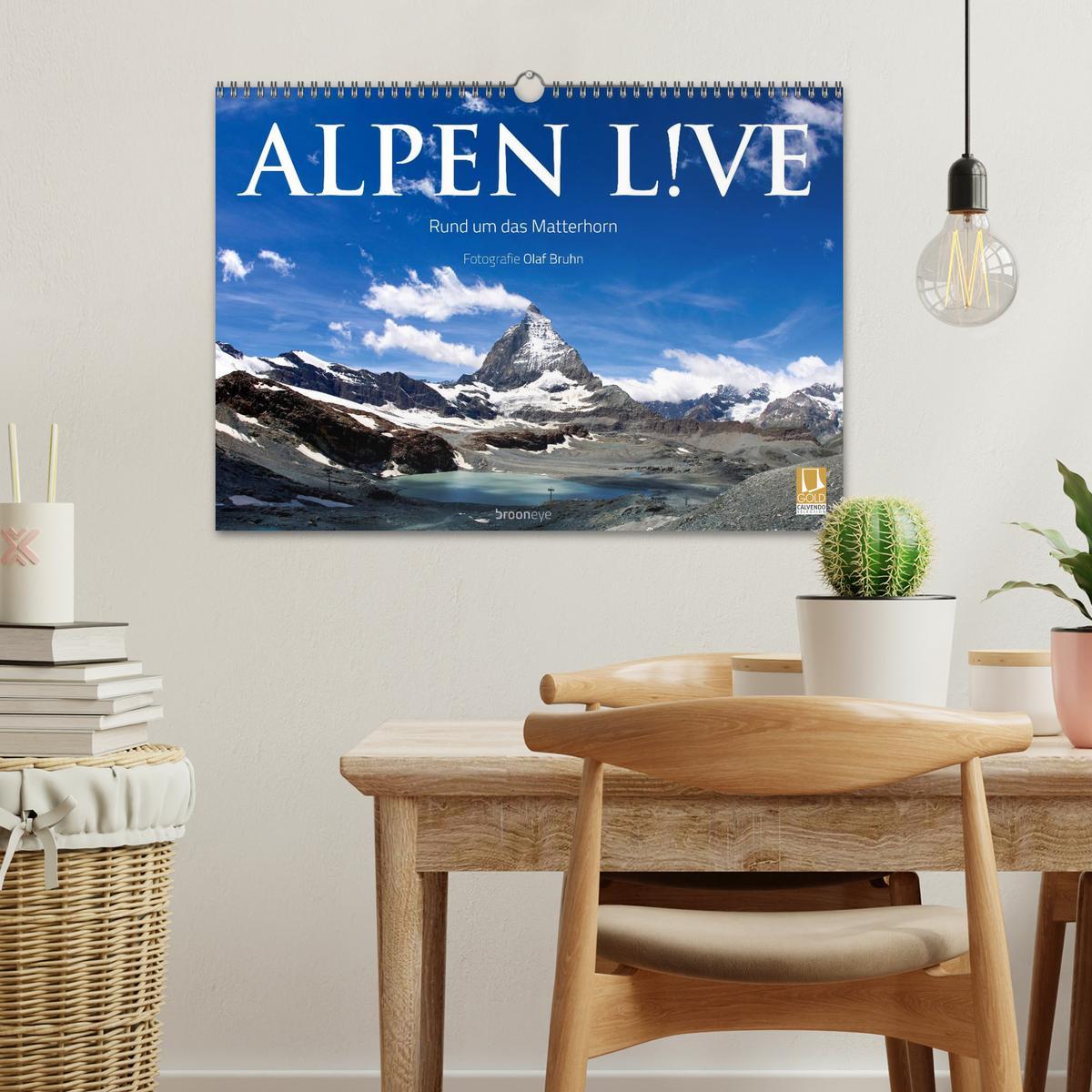 Bild: 9783435729142 | Alpen live - Rund um das Matterhorn (Wandkalender 2025 DIN A3...