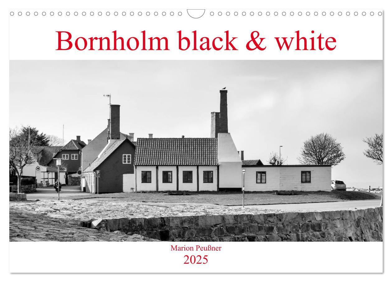 Cover: 9783435349586 | Bornholm black &amp; white (Wandkalender 2025 DIN A3 quer), CALVENDO...