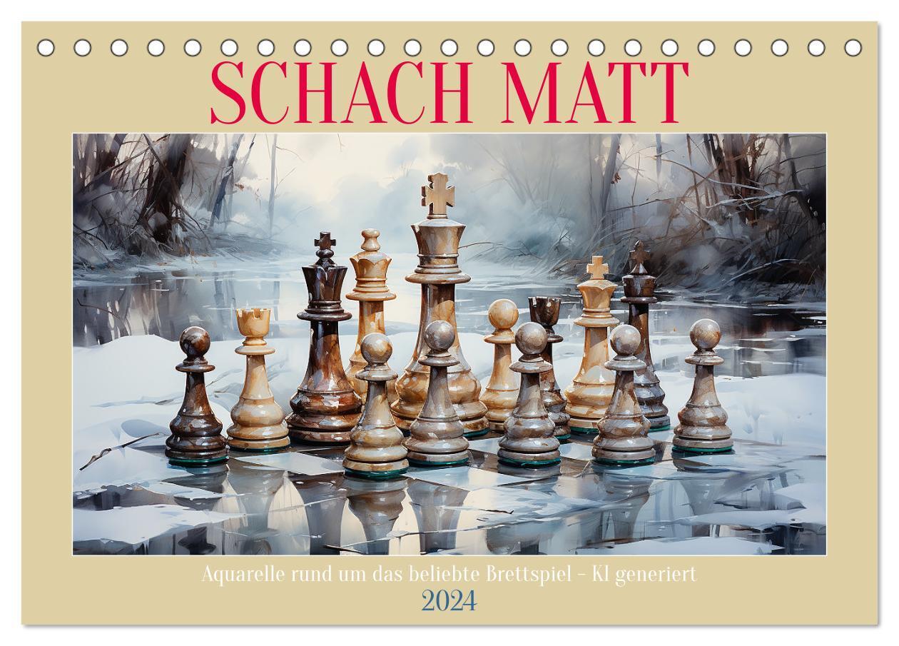 Cover: 9783383688638 | Schach Matt (Tischkalender 2024 DIN A5 quer), CALVENDO Monatskalender