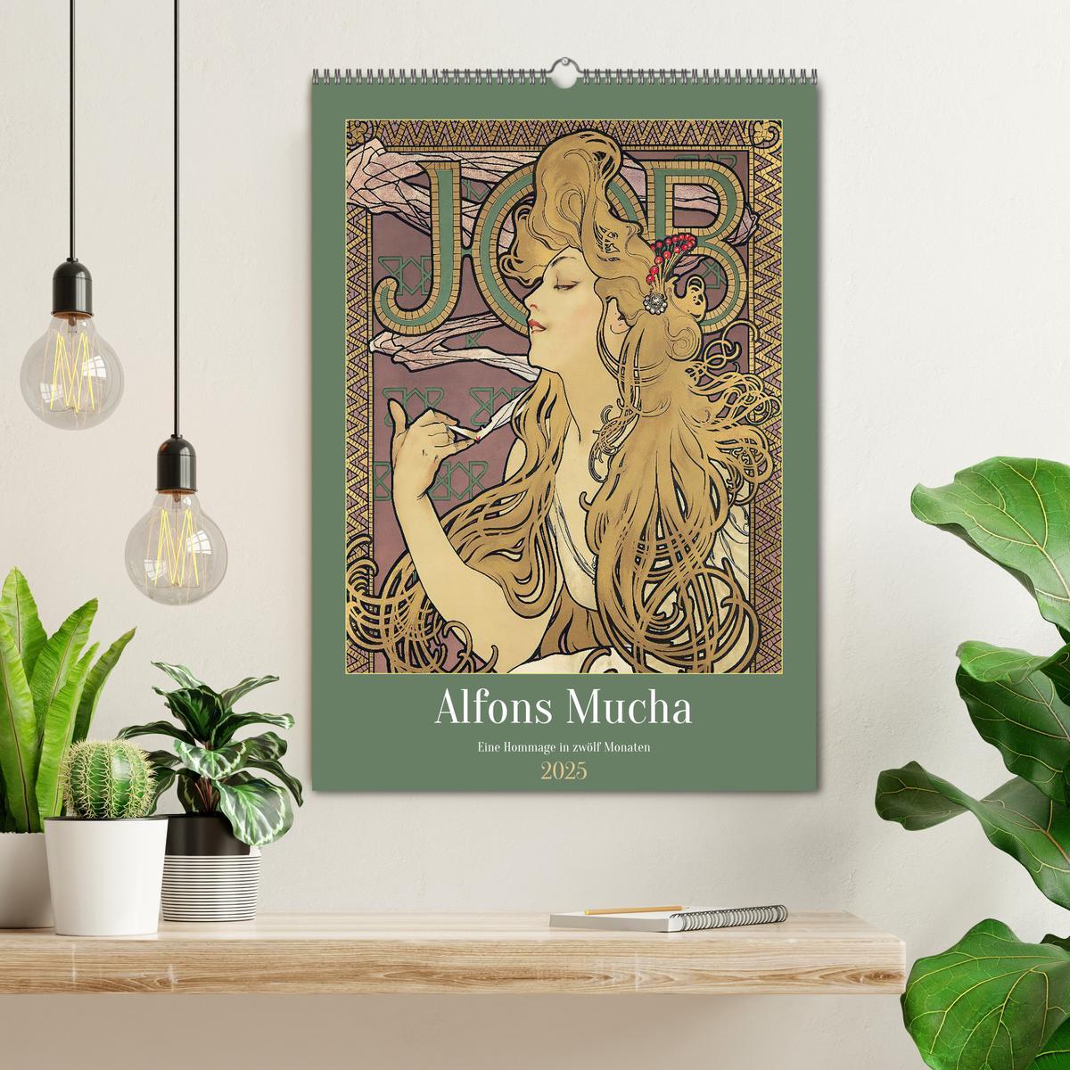 Bild: 9783435865154 | Alfons Mucha - Eine Hommage in zwölf Monaten (Wandkalender 2025 DIN...