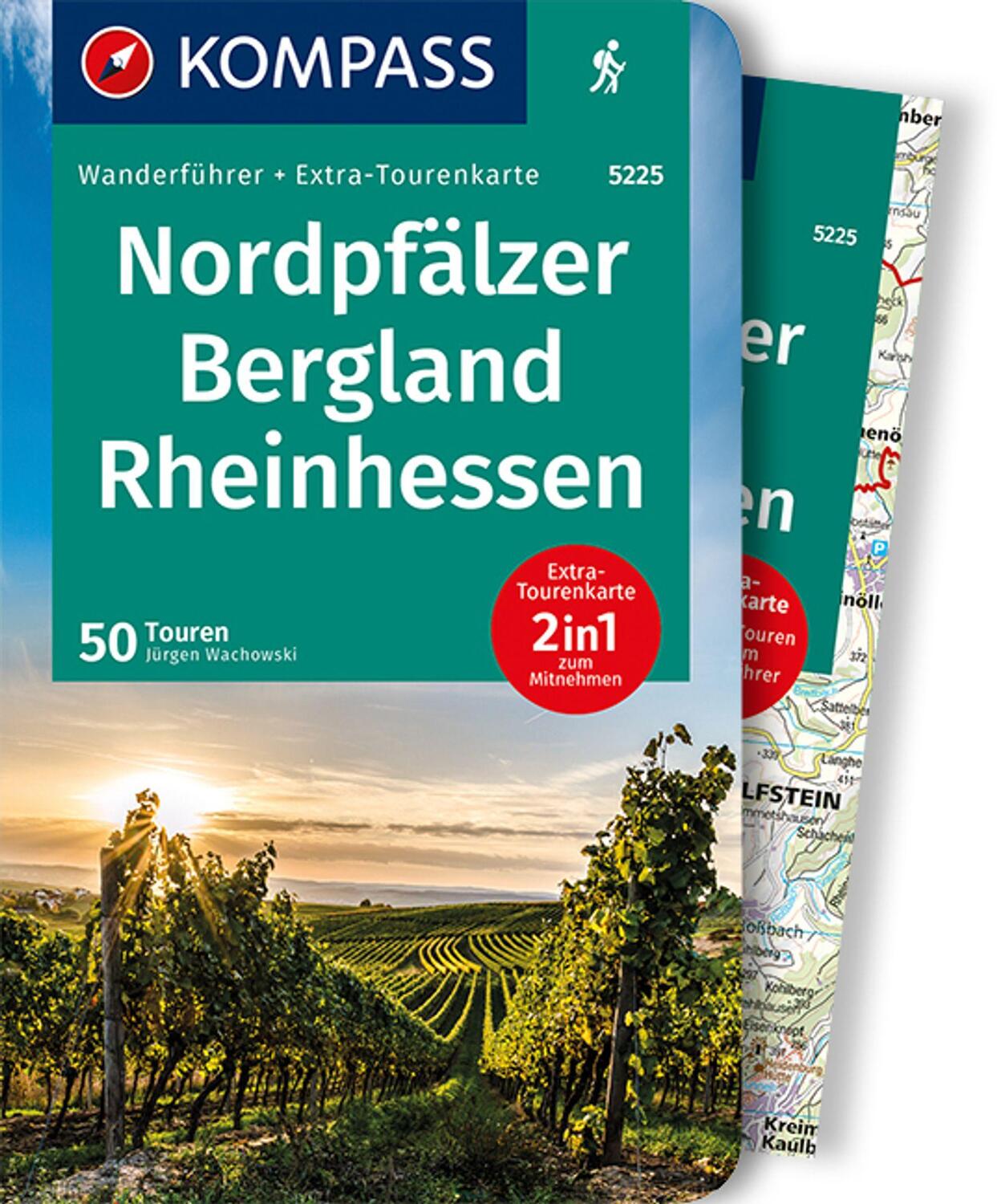 Cover: 9783991210344 | KOMPASS Wanderführer Nordpfälzer Bergland, Rheinhessen, 50 Touren