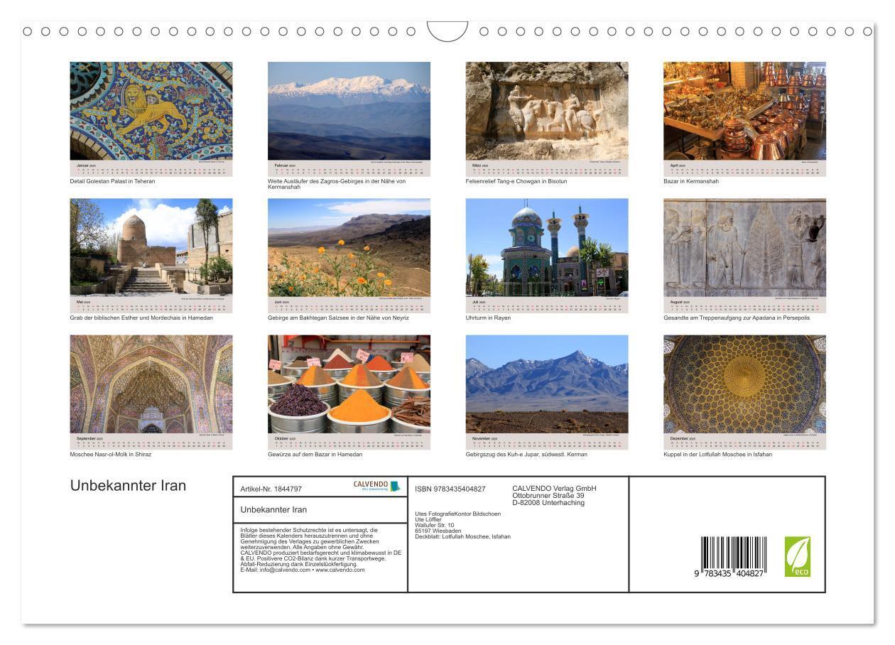 Bild: 9783435404827 | Unbekannter Iran (Wandkalender 2025 DIN A3 quer), CALVENDO...