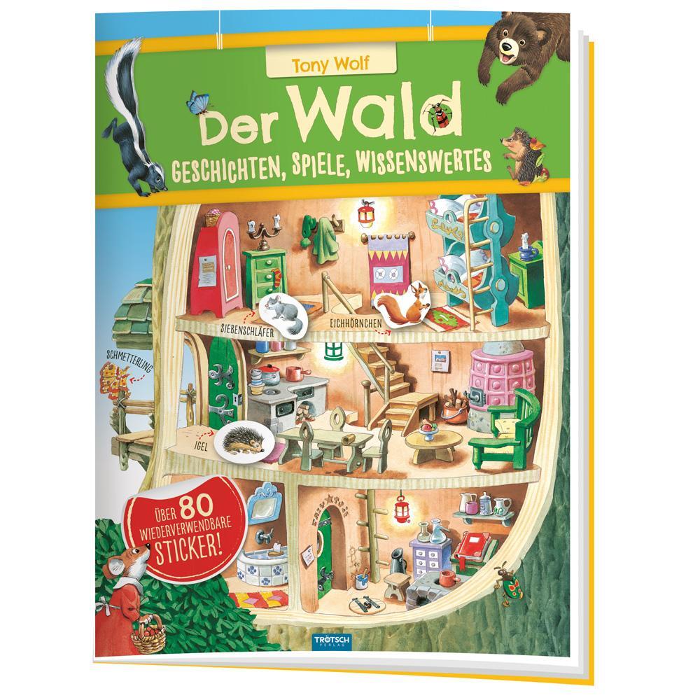 Cover: 9783965521704 | Trötsch Der Wald Geschichten Spiele Wissenswertes Stickerbuch | Co.KG