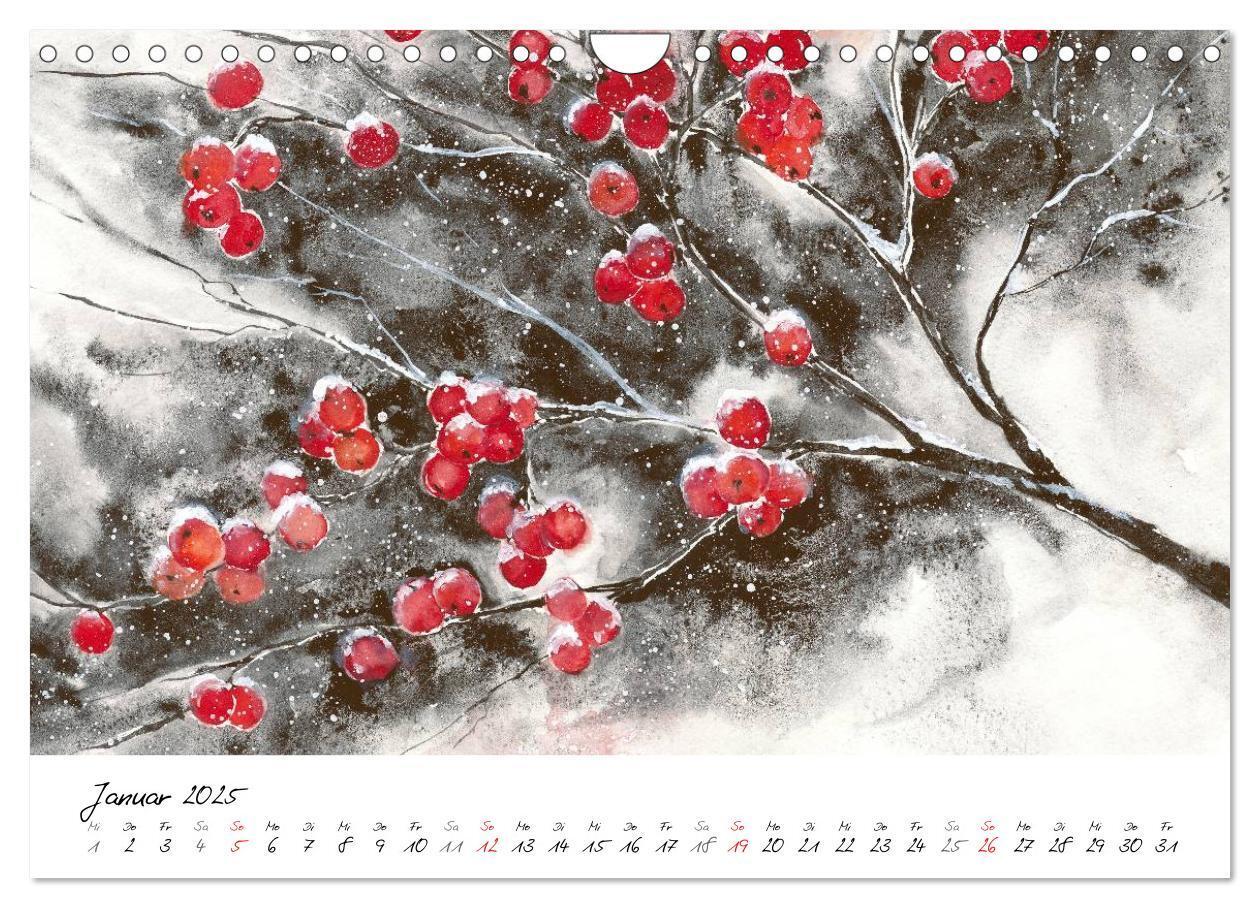 Bild: 9783435502851 | Blumen Blüten Aquarelle (Wandkalender 2025 DIN A4 quer), CALVENDO...