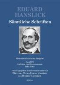 Cover: 9783205779902 | Eduard Hanslick. Sämtliche Schriften. Historisch-kritische Ausgabe