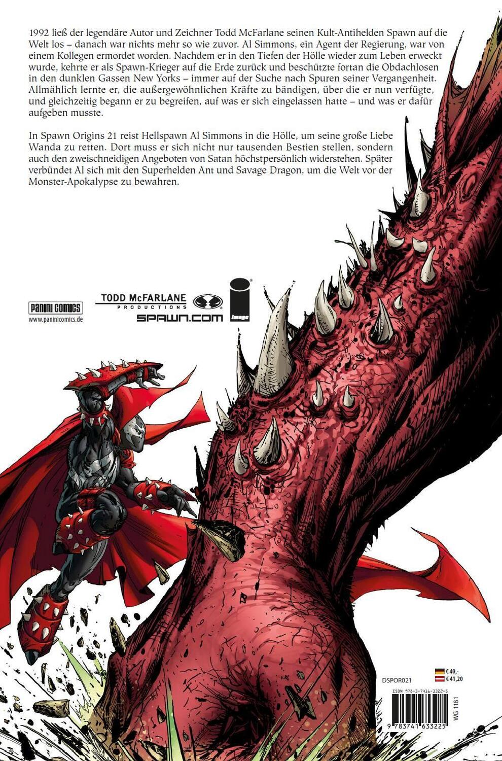 Rückseite: 9783741633225 | Spawn Origins Collection | Bd. 21 | Todd Mcfarlane (u. a.) | Buch