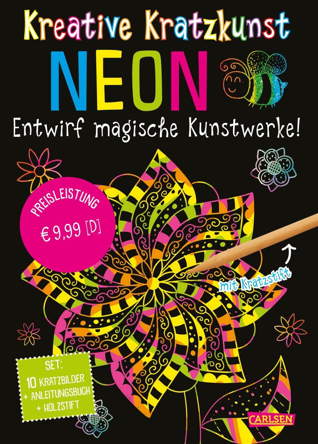 Cover: 9783551191854 | Kratzbilder für Kinder: Kreative Kratzkunst: Neon | Anton Poitier