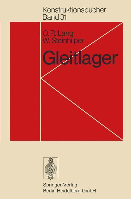 Cover: 9783642812262 | Gleitlager | O. R. Lang (u. a.) | Taschenbuch | Springer