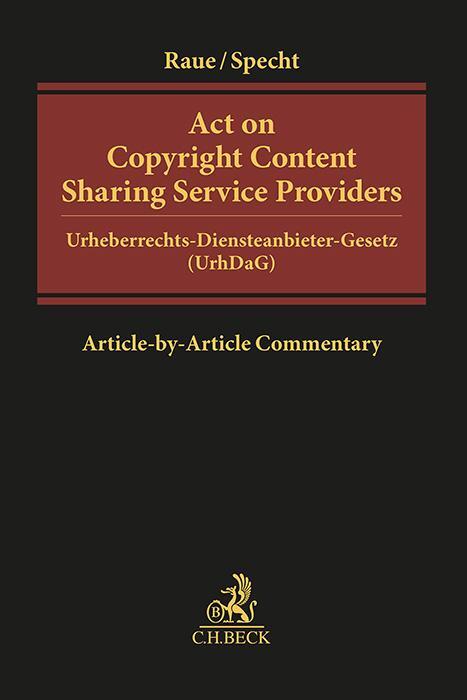 Cover: 9783406812361 | Act on Copyright Content Sharing Service Providers | Raue (u. a.)