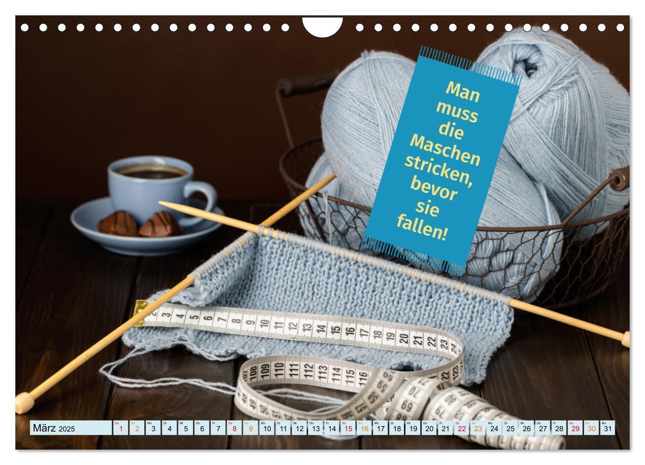 Bild: 9783383933479 | WOLLE Stricken ist eine Passion (Wandkalender 2025 DIN A4 quer),...