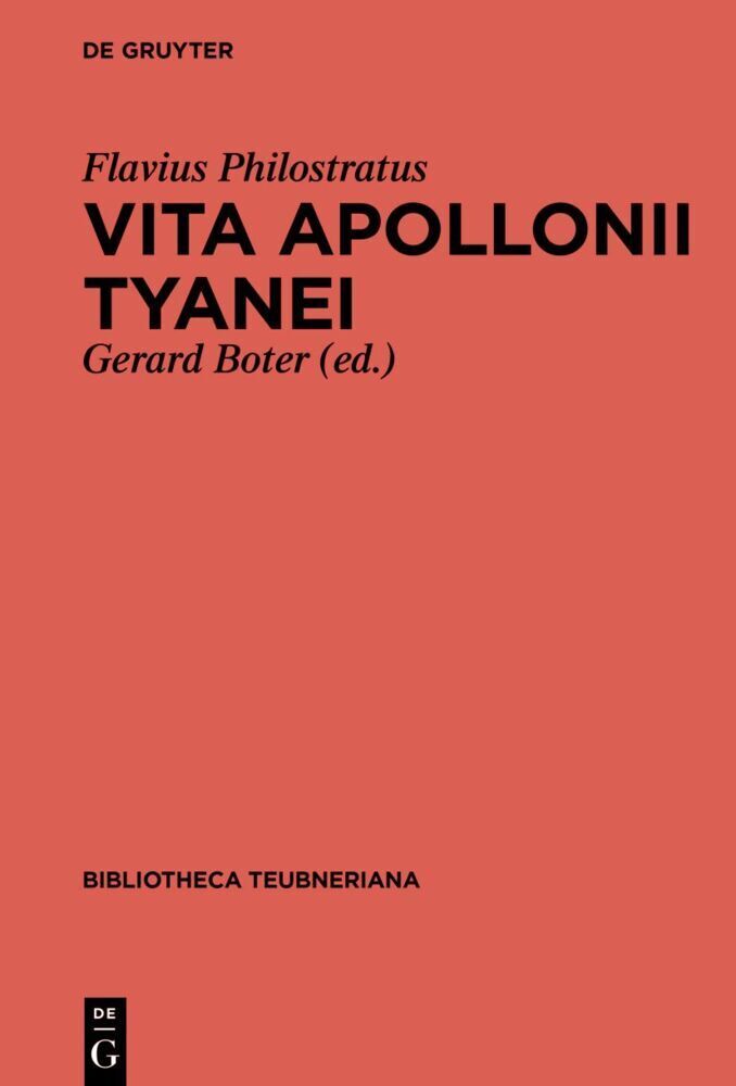 Cover: 9783110218824 | Vita Apollonii Tyanei | Flavius Philostratus | Buch | LXIII | 2022