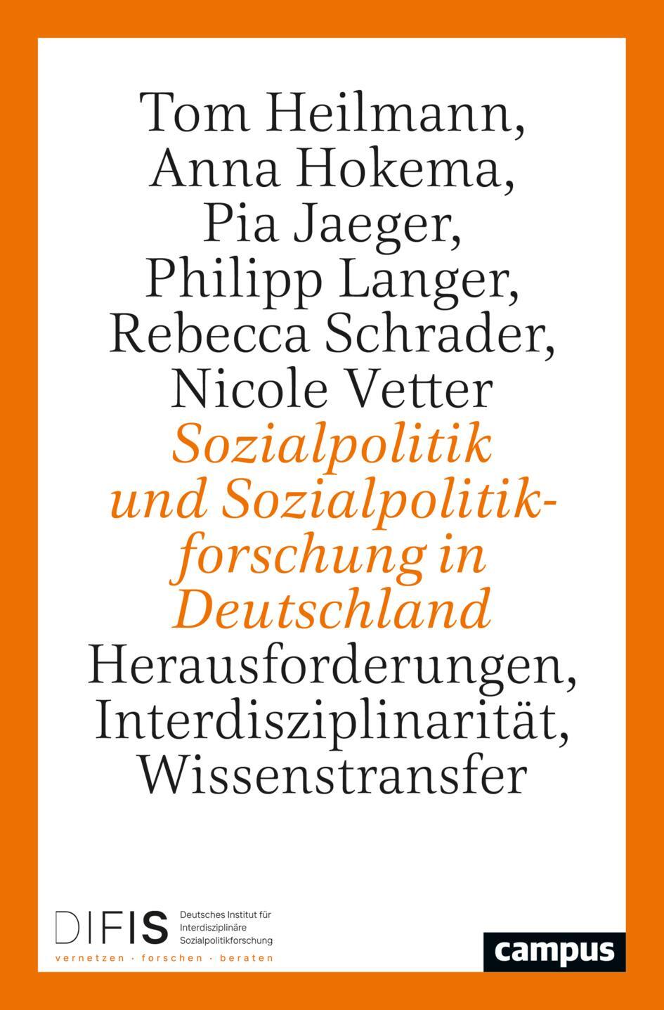 Cover: 9783593519081 | Sozialpolitik und Sozialpolitikforschung in Deutschland | Taschenbuch