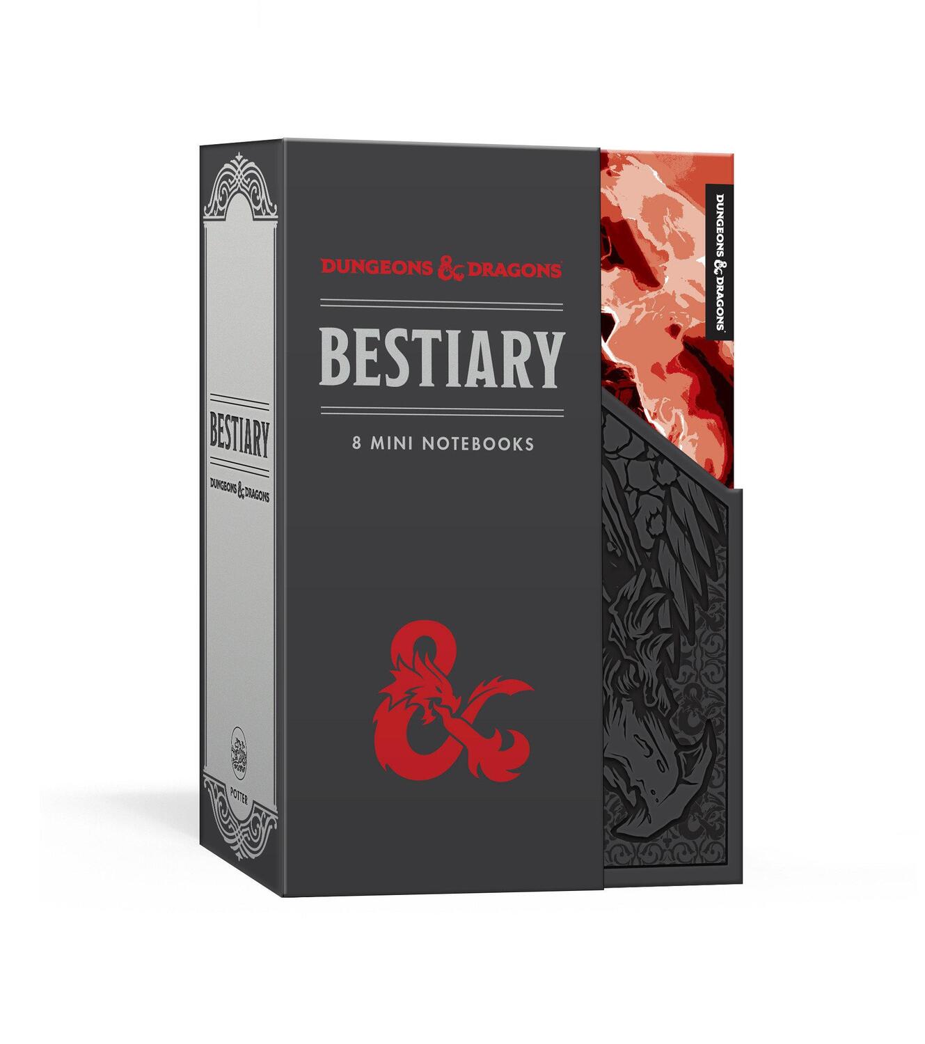 Cover: 9781984824653 | Bestiary Notebook Set (Dungeons &amp; Dragons). 8 Mini Notebooks | Dragons