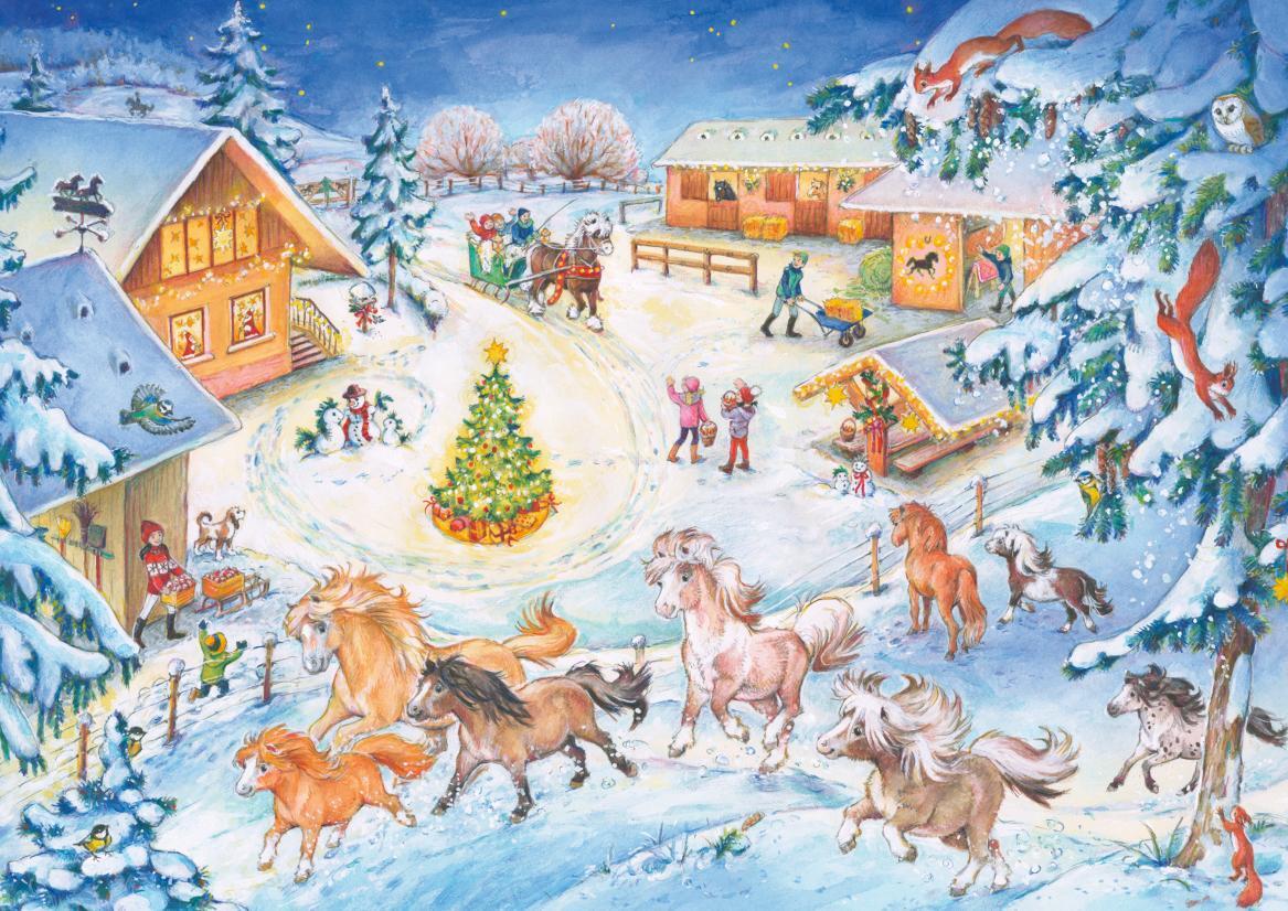 Bild: 9783780618030 | Weihnachten auf dem Ponyhof | Barbara Peters | Kalender | Deutsch