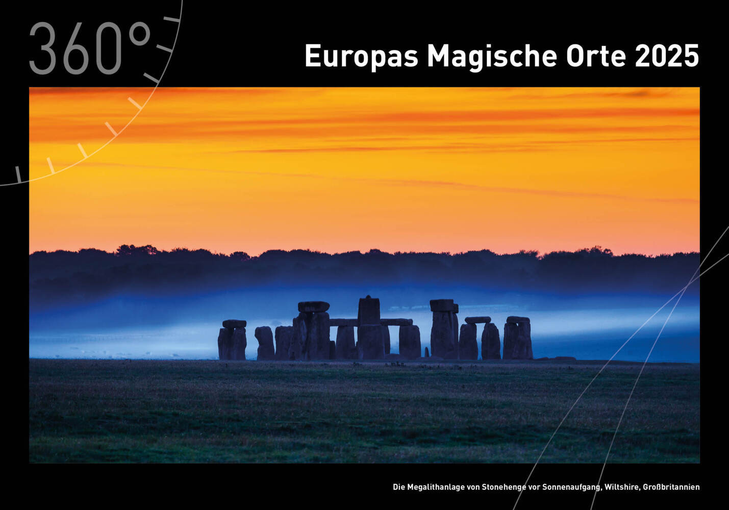 Cover: 9783968555386 | 360° Europas Magische Orte Premiumkalender 2025 | Hartmut Krinitz