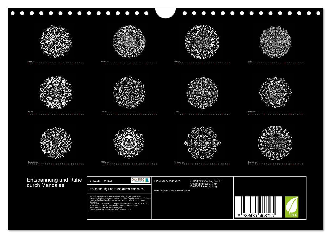 Bild: 9783435463725 | Entspannung und Ruhe durch Mandalas (Wandkalender 2025 DIN A4...