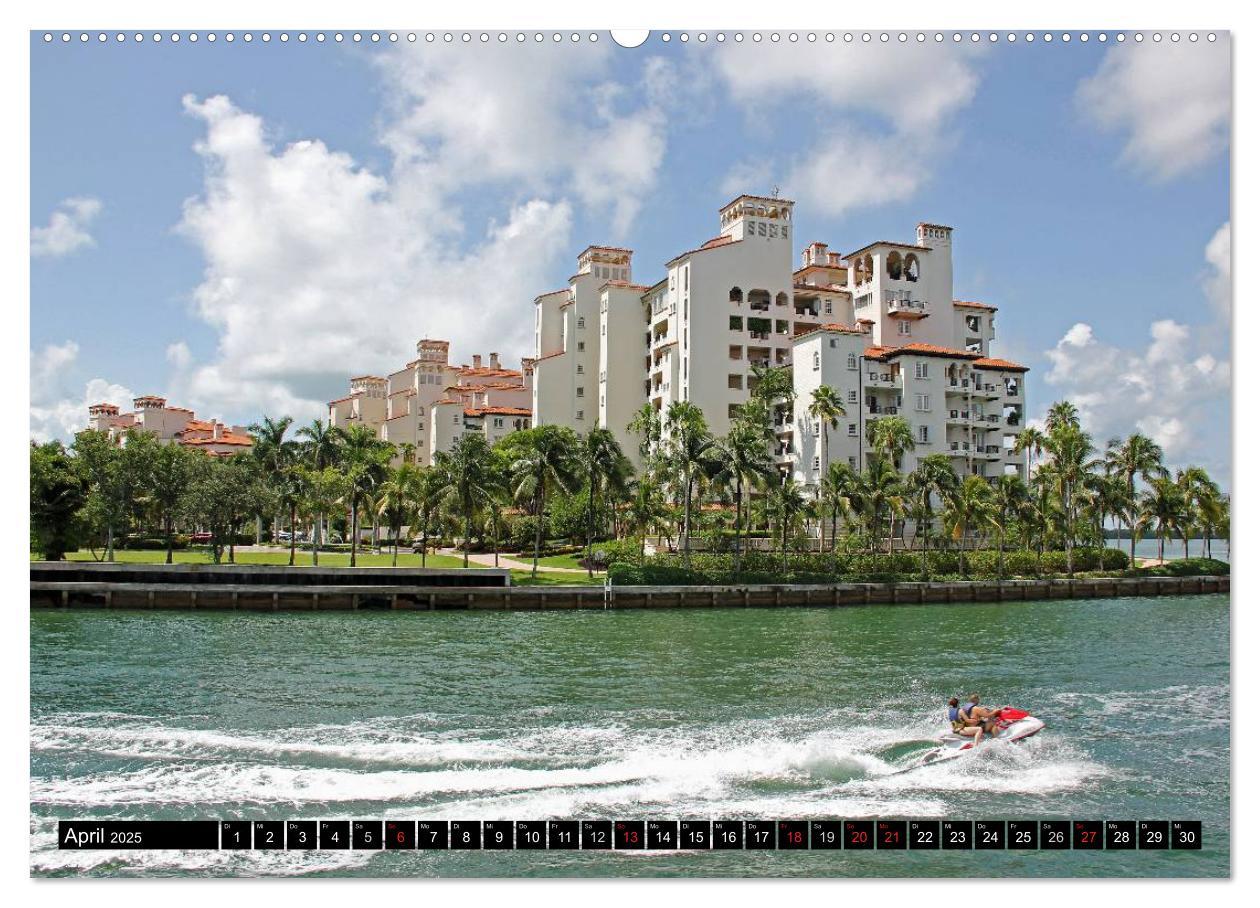 Bild: 9783435827756 | MIAMI (Wandkalender 2025 DIN A2 quer), CALVENDO Monatskalender | Damm