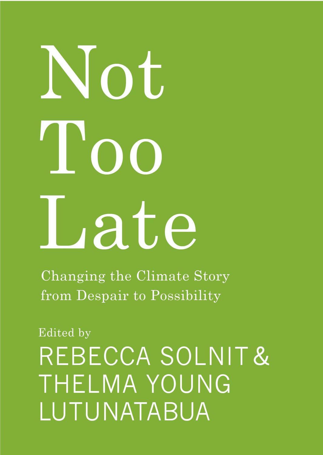 Cover: 9781642598971 | Not Too Late | Changing the Climate Story from Despair to Possibility